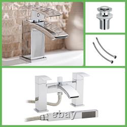 BRAND NEW Chrome Bathroom Taps Basin Mixer Bath Filler Bath Shower Mixer Tap