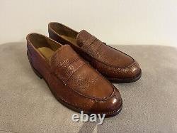 BRAND NEW HERRING FROME SLIP ON Grain Brown LEATHER LOAFER Shoes SIZE UK 9