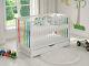 Baby Cot Bed White Colour Wooden Toddler Cot With Free Deluxe Aloe Vera Mattress