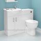 Back To Wall Toilet And Sink Vanity Unit Cabinet Bathroom Furniture Suite & Seat