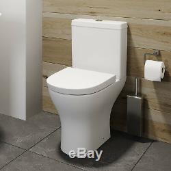 Bathroom Suite L Shaped RH Showerbath Screen Close Coupled Toilet Basin Pedestal