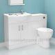 Bathroom Vanity Unit Furniture Suite 1150mm Basin Back To Wall Toilet Wc Laura
