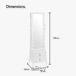 Beautify Full Length Mirror Free Standing Storage Cabinet Organiser Armoire