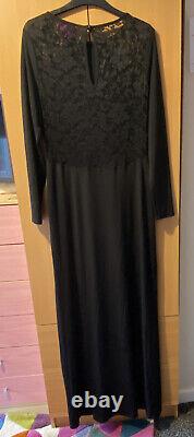Binky westminster maxi black dress UK 16 Brand New With Tag