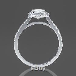 Black Friday 1 Ct Diamond Engagement Ring Round Cut D/si 14k White Gold Enhanced