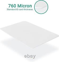 Blank Premier White 760 Micron PVC Cards Plastic ID Cards CR80 86x54mm FREEPOST