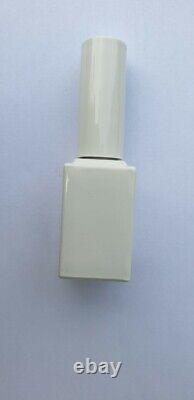 Brand New 10ml Nice Empty Nail Polish White Glass Bottle Brush & Shiny Cap Uk