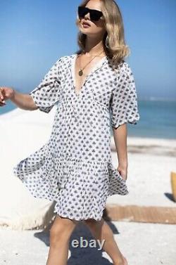 Brand New EMERSON FRY ISLA DRESS Block Print CLEO ORGANIC Cotton XS S Sold Out