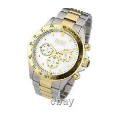 Brand New Genuine Hugo Boss Hb1512960 Ikon Two Tone Gold And Silver Mens Watch