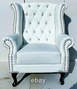 Brand New Highback Chesterfield Armchairs Bi-cast Leather Delivery Available