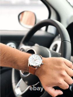 Brand New Hugo Boss 1513475 Grand Prix Leather Strap Chronograph Men's Watch