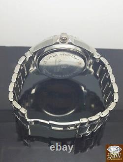 Brand New Men's White Gold Finish Diamond Watch Set, Bling, Valentines special