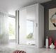Brand New Modern Bedroom Mirror Sliding Door Wardrobe Arti 6 120cm In White Matt