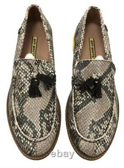 Brand New Off White Slip On Men Snakeskin Pattern Brown Loafer Size UK 8 EU 42