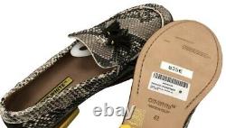 Brand New Off White Slip On Men Snakeskin Pattern Brown Loafer Size UK 8 EU 42