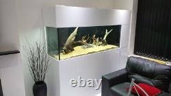 Brand New Peninsula Fish Tank And White Gloss Cabinet