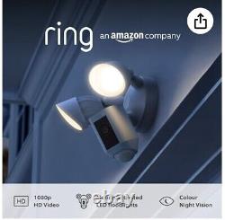 Brand New Ring Floodlight Cam Wired Plus WHITE OUTDOOR Security Camera Cam