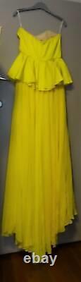 Brand New With Tags LISA HO Silk Taffeta Strapless Gown Size 12 $1999