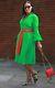 Bright Green Dress, Design, Handmade Size 12 Brand New