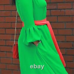 Bright green dress, Design, handmade size 12 Brand new