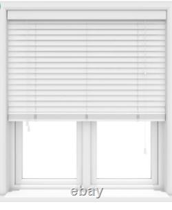 Brilliant White Wooden Venetian Wood Blind 3 Slat Choices Made To Measure