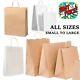 Brown White Paper Bags With Handles Kraft Small Large 50 100 Carrier Gifts Party