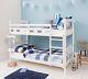 Bunk Bed Wooden Single Kids Bed White Can Be Split Into 2 Singles Brighton