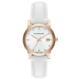 Burberry The City Rose Gold & White Leather Bu9130 Ladies Watch Brand New