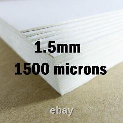 CARD BACKING BOARD SHEET THICK PAPER GREYBOARD 1- 2mm CRAFT ART 1000 2000 micron