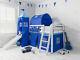 Cabin Bed Blue Prince Bed With Tower, Tunnel & Slide White