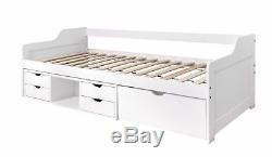 Cabin Bed Day Bed Eva in White kids Bed Childrens Bunk drawers