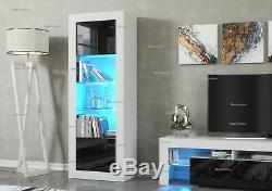 Cabinet Sideboard Unit Cupboard Display matt body High Gloss Doors LED