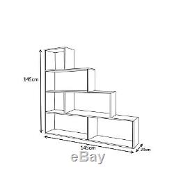 Camila Living Room Furniture 4 Tier Open Bookcase Display Shelf Unit White