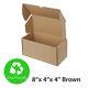 Cardboard Boxes White&brown Small Parcel Royal Mail Size Postal Die Cut Folding