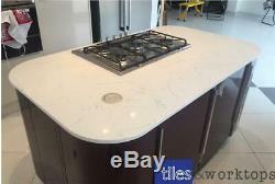 Carrara White Quartz Kitchen Worktop 3000mm x 700mm x30mm