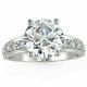 Certified Vs E-f 1.61ct Round Diamond 14k White Gold Solitaire Engagement Ring