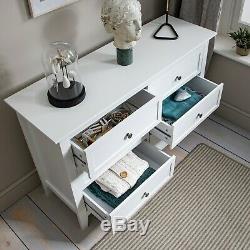 Chest of Drawers Bedside Cabinet in White Karlstad