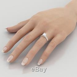 Christmas 1 Ct D Vs2 Enhanced Diamond Engagement Ring Round 14k White Gold