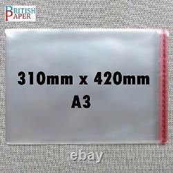 Clear Cellophane Cello Bags Display Garment Self Adhesive Peel Seal Small Large