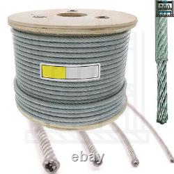 Clear Coated Steel Wire Rope Cable 1mm 2mm 3mm 4mm 5mm 6mm 8mm 10mm 12mm