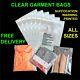 Clear Garment Bags Cello Plastic Self Seal Packaging For Clothing T-shirts Etc