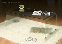 Clear Glass Coffee Table Contemporary Modern Design