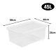 Clear Plastic Storage Box Stackable Boxes With Lids Office File Use Home Kitchen