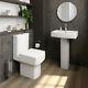 Close Coupled Toilet And Basin Sink Set Bathroom Modern Cloakroom Ceramic Suite
