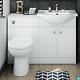 Combined Vanity Storage Unit With Toilet, Sink 1150mm White Bathroom Furniture
