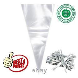 Cone Bags for Sweets Small Large Clear Cellophane Party Gift Bag with Twist Ties
