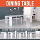 Contemporary 5-in-1 Extending Dining Table High Gloss White Console Party Unit