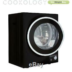 Cookology CMVD25BK Black Mini Table Top Vented Tumble Dryer 2.5kg Portable