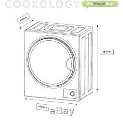 Cookology CMVD25BK Black Mini Table Top Vented Tumble Dryer 2.5kg Portable