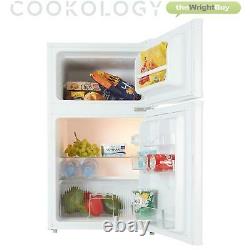 Cookology UCFF87WH 47cm Freestanding Undercounter 2 Door Fridge Freezer in White